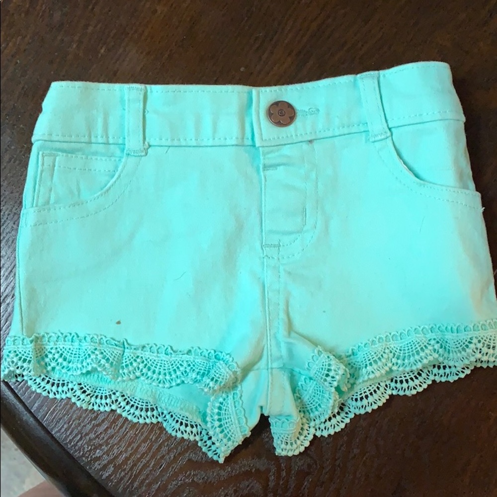 Garanimals Teal Lace Shorts (0-3 months)